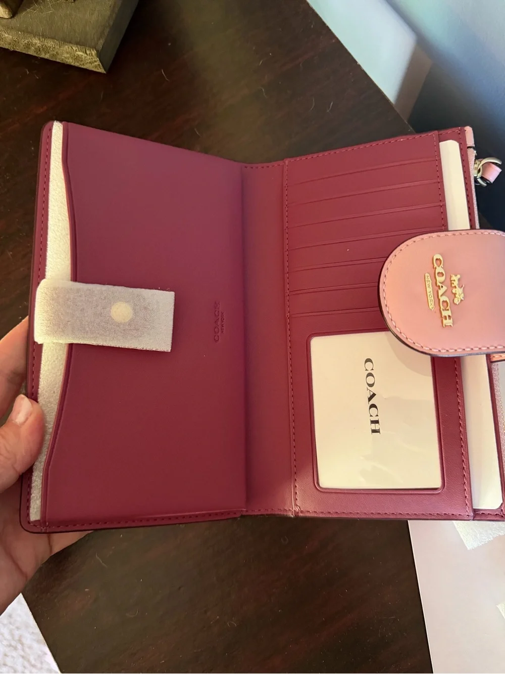 Coach Pink Signature Satchel and Matching Wristlet Set